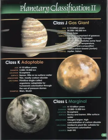 Class J Gas Giant, a banded ringed gas world resembling Jupiter.