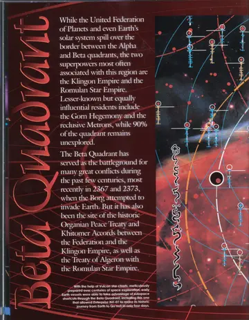 With the help of Vulcan star charts, meticulously prepared over centuries of space exploration, early Earth vessels were able to take advantage of subspace shortcuts through the Beta Quadrant, including the one that allowed Enterprise NX-01 to make its historic journey from Earth to Qo'noS in only four days.