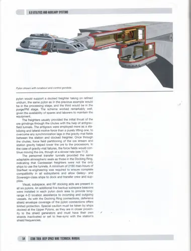 Pylon shown with runabout and control gondola