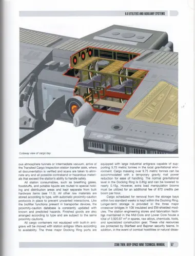 Cutaway view of cargo bay