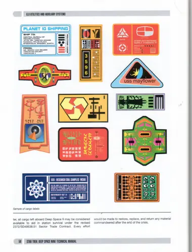 Sample of cargo labels