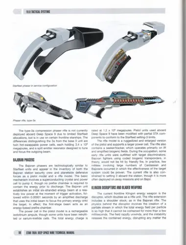 Starfleet phaser in service configuration; Phaser rifle, type-3a