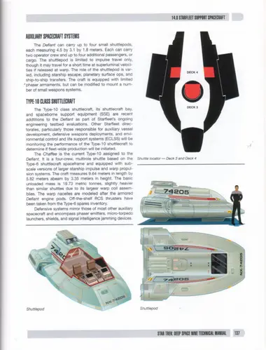 Shuttle locator — Deck 3 and Deck 4; Shuttlepod