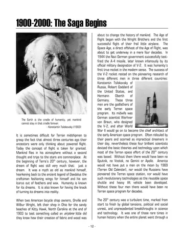 Portrait of Konstantin Tsiolkovsky, who wrote that the Earth is the cradle of humanity yet mankind cannot stay in that cradle forever.