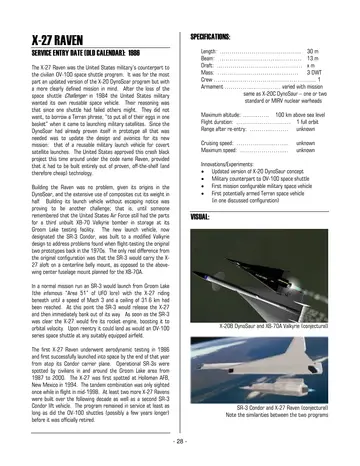 X-20B DynoSoar and XB-70A Valkyrie (conjectural).