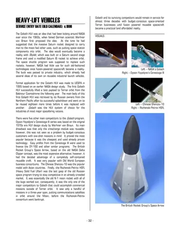 Goliath (NASA) and Conestoga III (Dyson-Yoyodyne) heavy-lift vehicles.