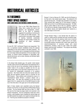 V-2 rocket on the launch pad at White Sands.