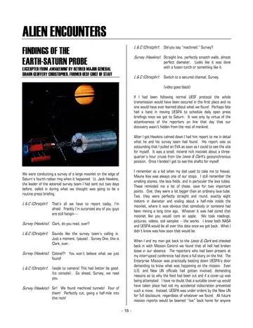 The Lewis & Clark (Aventeur class) at Saturn during the Earth-Saturn Probe