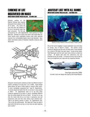 Fossilized insect-like creatures discovered on Mars (computer reconstruction)