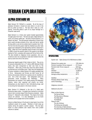 Alpha Centauri VII (Toliman), a lush, Terran-like Preserver seed world