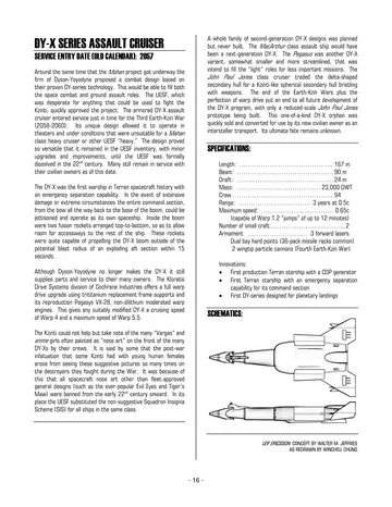 DY-X Series Assault Cruiser — p.147