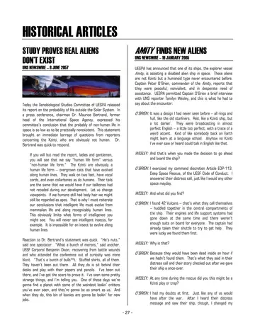 Press conference scene accompanying “Study Proves Real Aliens Don’t Exist”