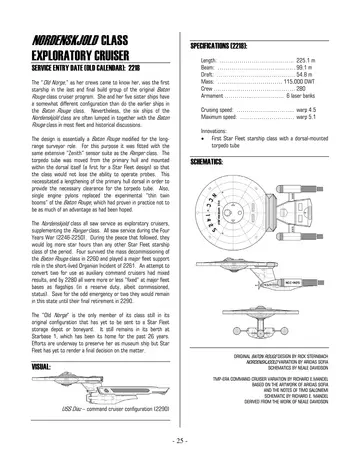 USS Diaz &ndash; command cruiser configuration (2290). Original Baton Rouge design by Rick Sternbach; Nordenskjold variation by Aridas Sofia; schematics by Neale Davidson; TMP-era command cruiser variation by Richard E. Mandel.