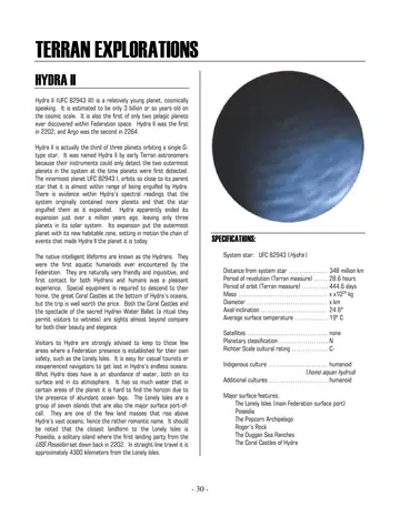 Hydra II, the first pelagic planet (waterworld) discovered within Federation space