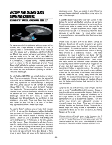 Balson and Citadel Class Command Cruisers — p.439