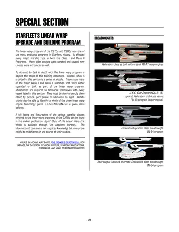 Special Section: Starfleet's Linear Warp Upgrade and Building Program — p.449