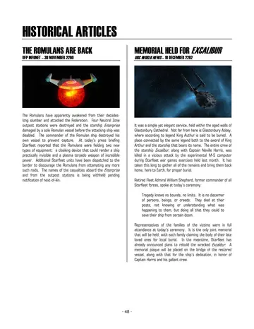 Historical Articles: The Romulans Are Back — p.458
