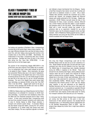Class I Transport/Tugs of the Linear Warp Era — p.493