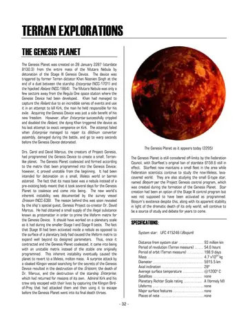 Terran Explorations: The Genesis Planet — p.498