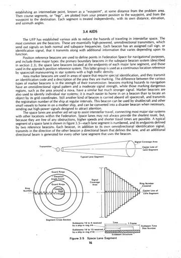 Figure 3.5 Space Lane Segment — cross-section diagram of a space lane segment showing its structure and the data identifying it.