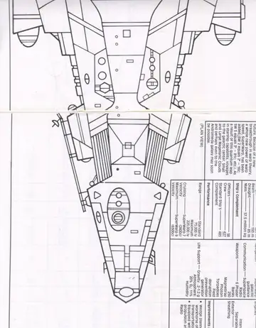 Large rotated line-drawing plan and detail views of the SF 102SW wedge hull and nacelle fins (spread).