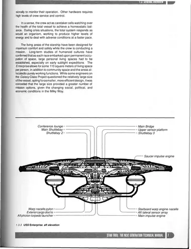 USS Enterprise aft elevation