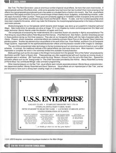 USS Enterprise commissioning plaque located on the Main Bridge