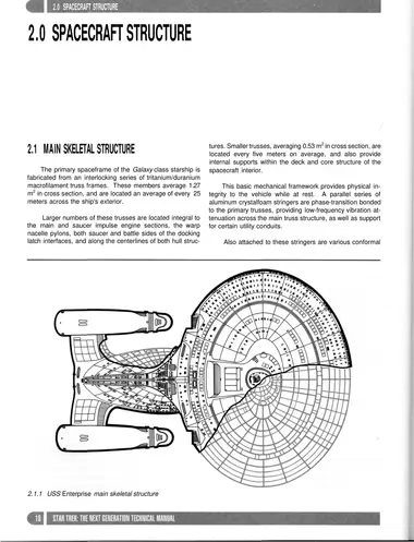 USS Enterprise main skeletal structure