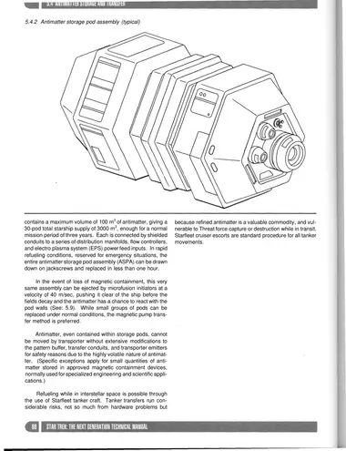 Antimatter storage pod assembly (typical)