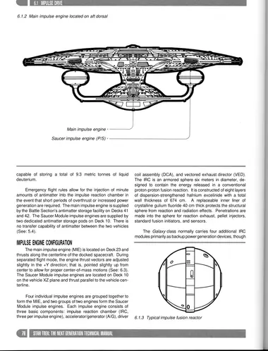Main impulse engine located on aft dorsal