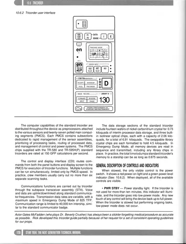 Tricorder user interface
