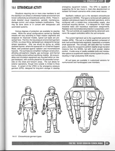 Extravehicular garment types