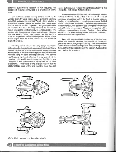 Early concepts for a Nova class starship
