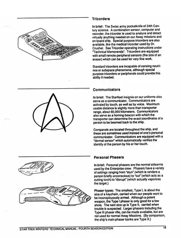 Tricorder &mdash; line drawing of the standard handheld tricorder.