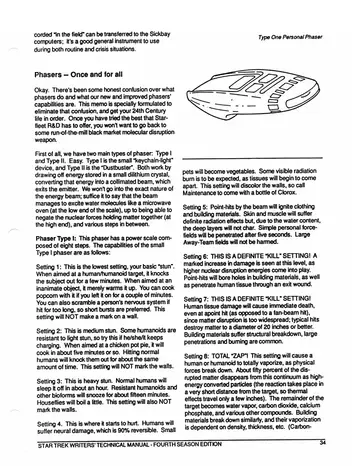 Type One Personal Phaser &mdash; drawing of the small &ldquo;keychain-light&rdquo; Type I hand phaser.